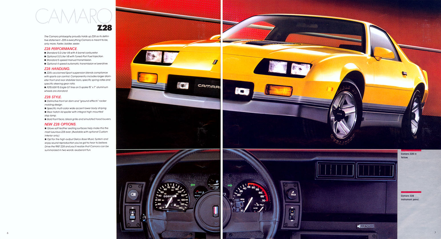 1987 Chev Camaro Brochure Page 1